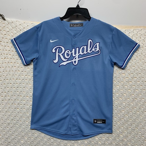 Kansas City Royals MLB Blue Nike Baseball Jersey Women's L(14/18 Jersey V Neck